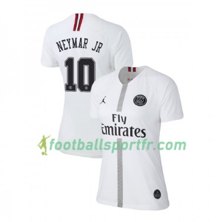 Tenue Paris Saint Germain Neymar JR 10 Jordan Blanc Féminine Troisième 2018-2019 Maillot de Foot